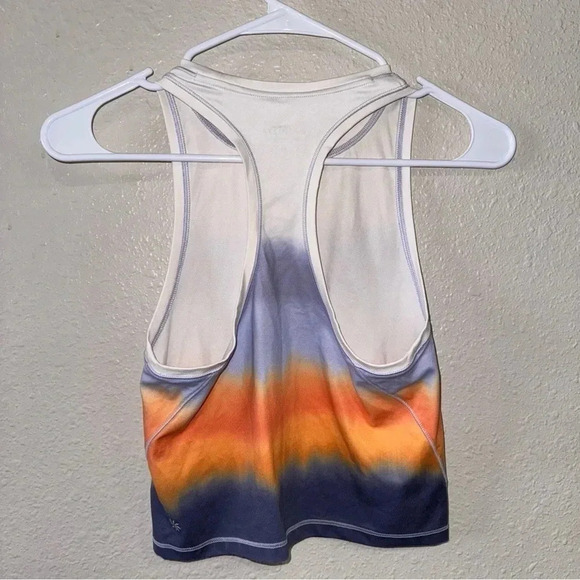 Athleta Colorful Shanti Racerback Printed Crop Top Womens XS - Picture 2 of 6